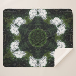 GREEN ABSTRACT DRAWING. SAMER BRASIL 1 シェルパブランケット