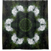 GREEN ABSTRACT DRAWING. SAMER BRASIL 1 シャワーカーテン (正面)