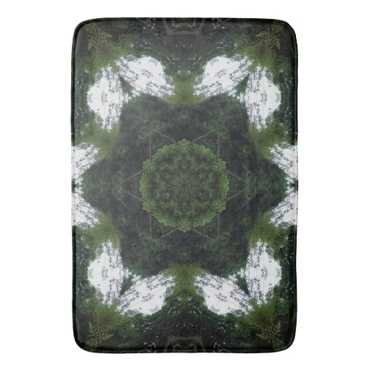 GREEN ABSTRACT DRAWING. SAMER BRASIL 1 バスマット (正面縦)