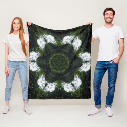 GREEN ABSTRACT DRAWING. SAMER BRASIL 1 フリースブランケット (インサイチュ)