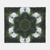 GREEN ABSTRACT DRAWING. SAMER BRASIL 1 フリースブランケット (正面(横))