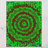 Green Abstract Flower Bulk Scrapbook Paper Pages チラシ (裏面)