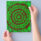 Green Abstract Flower Bulk Scrapbook Paper Pages チラシ (手)