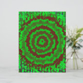 Green Abstract Flower Scrapbook Paper 2-Sided Page (スタンド正面)