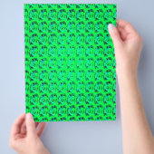 Green Abstract Roses Bulk Scrapbook Paper Pages チラシ (手)