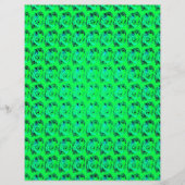 Green Abstract Roses Scrapbook Paper 2-Sided Page (正面)