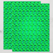 Green Abstract Roses Scrapbook Paper 2-Sided Page (正面/裏面)