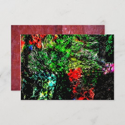 Green abstract texture invitation,Red bold texture 招待状 (正面/裏面)