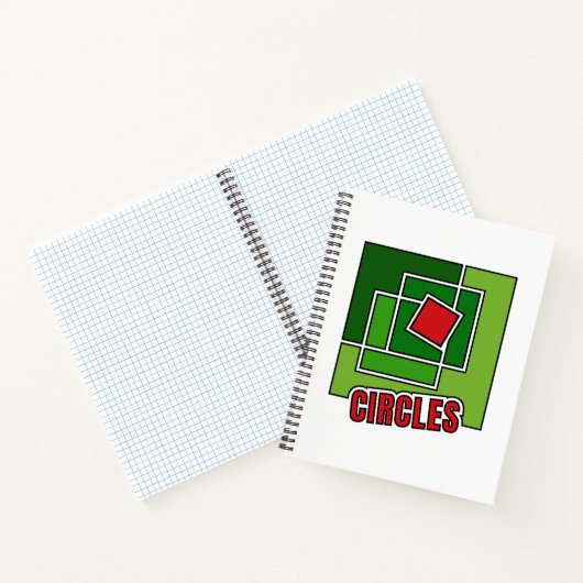 Green Abstraction with Twisted Red Square ノートブック (内部)