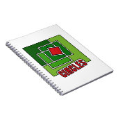 Green Abstraction with Twisted Red Square ノートブック (右側)