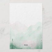  Green Adventure Awaits Baby Shower 招待状 (裏面)