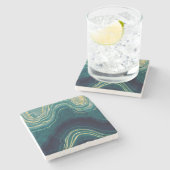 Green agate ストーンコースター (横)