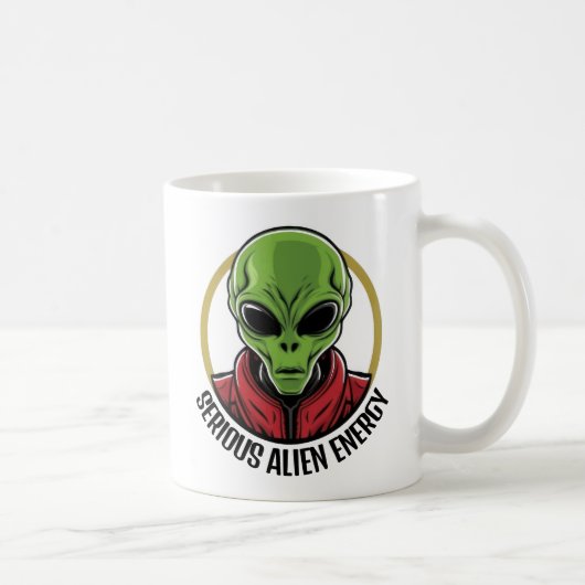 Green Alien コーヒーマグカップ (右)