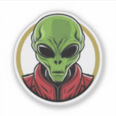Green Alien シール (正面)