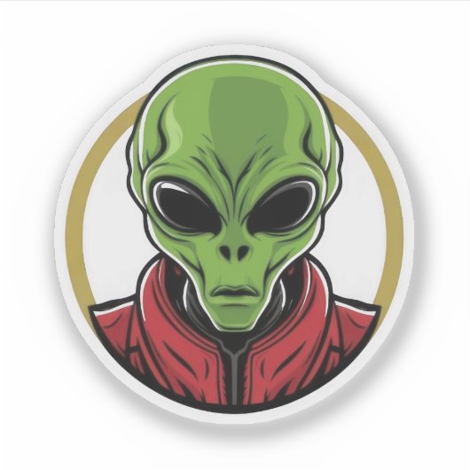 Green Alien シール (正面)