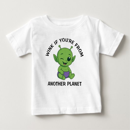 Green Alien ベビーTシャツ (正面)
