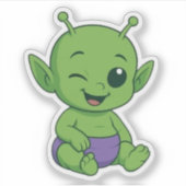 Green Alien Baby シール (正面)