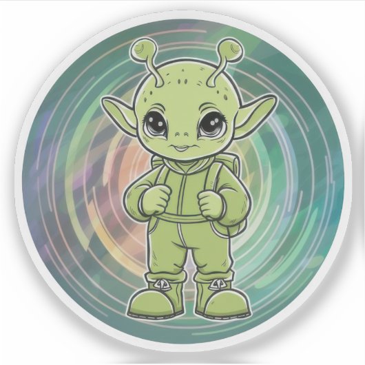 Green Alien Child シール (正面)