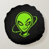 Green Alien Good Luck ラウンドクッション (裏面)
