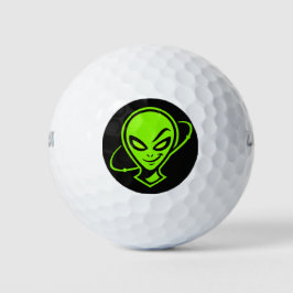 Green Alien Good Luck Golf Ball ゴルフボール