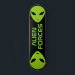 Green alien head logo custom skateboard deck スケートボード<br><div class="desc">Green alien head logo custom design skateboard deck. Cool wooden skate board design for boys and girls. Fun Birthday gift idea for kids. Personalize with your own unique name, funny quote or monogram letters. Unique rare Birthday gift idea for skater son, grandson, nephew, cousin, daughter, sister, brother, friends, coach etc....</div>