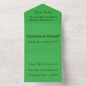 Green All In One Wedding Invitation – Bold オールインワン招待状 (内側)