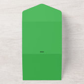 Green All In One Wedding Invitation – Bold オールインワン招待状 (外側)
