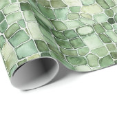 Green Alligator Print Birthday ラッピングペーパー (ロールコーナー)