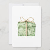 Green Alligator Print Gift Birthday   招待状 (裏面)