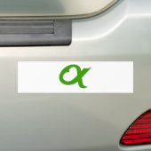 Green Alpheart バンパーステッカー (車上)