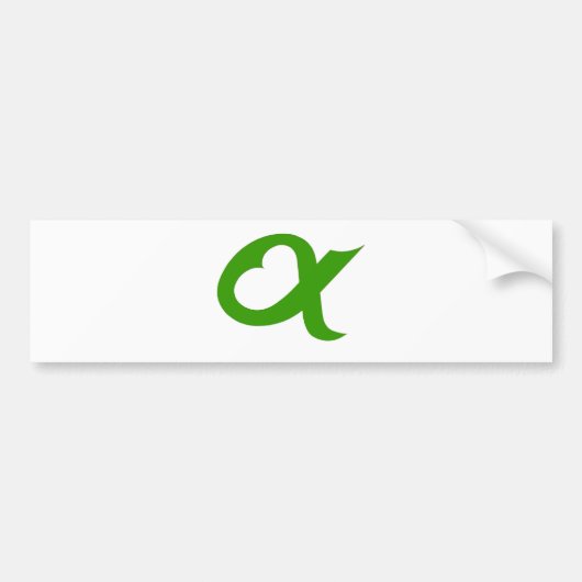 Green Alpheart バンパーステッカー (正面)