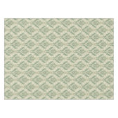 Green and Beige Vintage Botanical Flowers Pattern テーブルクロス (正面(横))