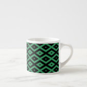Green and black diamond pattern エスプレッソカップ (右)