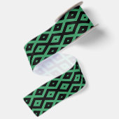 Green and black diamond pattern サテンリボン (裏面)