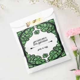 Green and Black Gated Rose Princess Birthday  フェイバーバッグ
