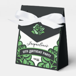 Green and Black Gated Rose Princess Birthday Favor フェイバーボックス