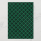 Green And Black Gingham Golf 60th Birthday 招待状 (裏面)