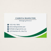Green and Black Simple Minimalist Business Card (正面)
