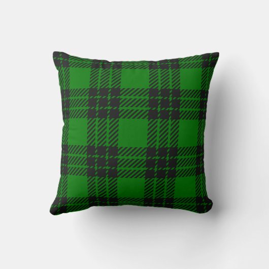 Green and Black Tartan Plaid Pattern クッション (裏面)