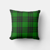 Green and Black Tartan Plaid Pattern クッション (正面)