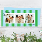 Green and Blue Chic Vertical Stripes 3 Photo