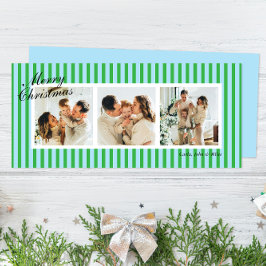 Green and Blue Chic Vertical Stripes 3 Photo