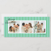 Green and Blue Chic Vertical Stripes 3 Photo (正面)