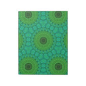 Green and Blue Circular Pattern Notepad ノートパッド (回転)