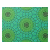Green and Blue Circular Pattern Notepad ノートパッド (正面)