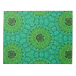 Green and Blue Circular Pattern Notepad ノートパッド