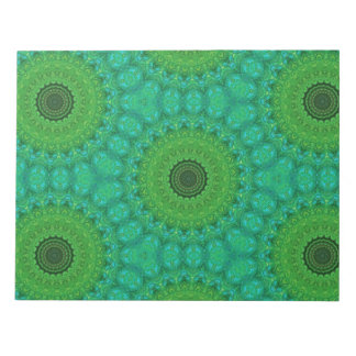 Green and Blue Circular Pattern Notepad ノートパッド