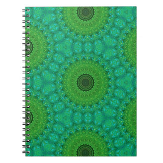Green and Blue Circular Pattern Spiral Notebook ノートブック