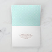 Green and Blue Floral Bird Bridal Shower Thank You サンキューカード (内部)