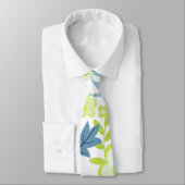 Green and blue flowers ネクタイ (タイ)